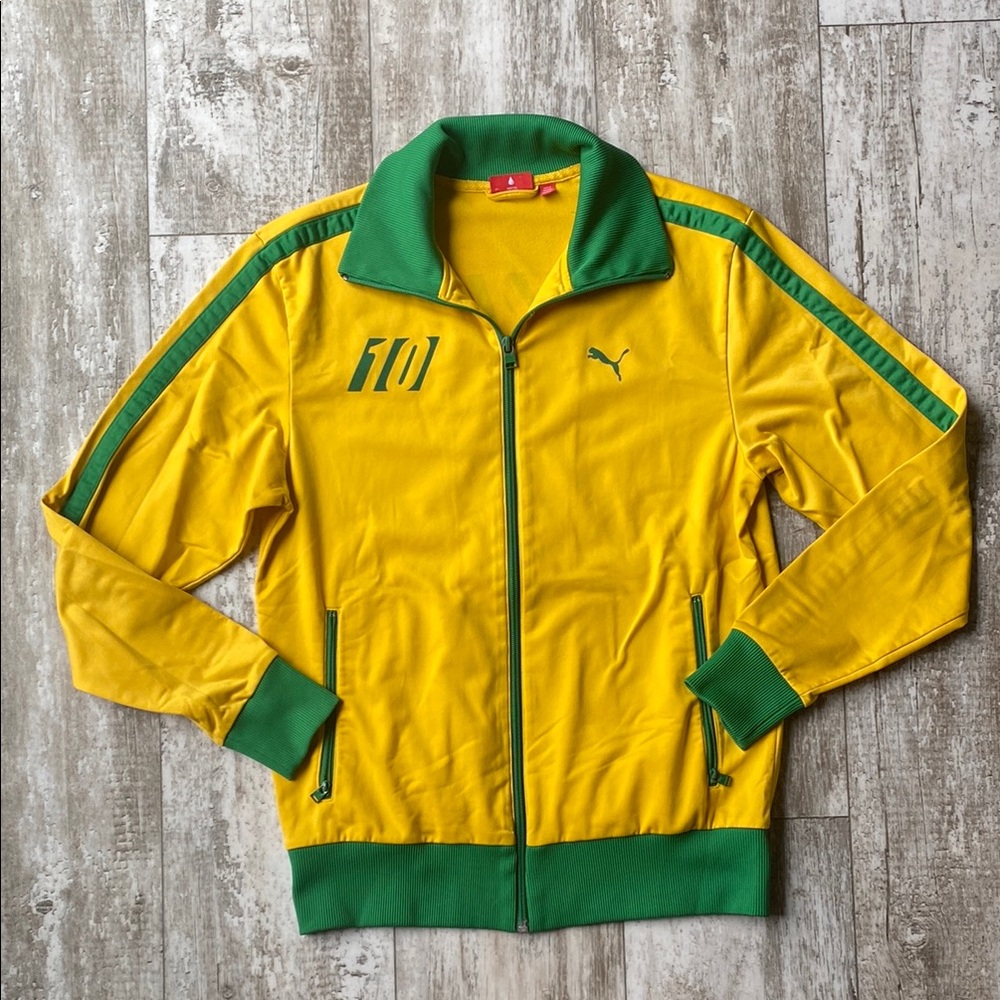 Puma Yellow and Green Track Jacket